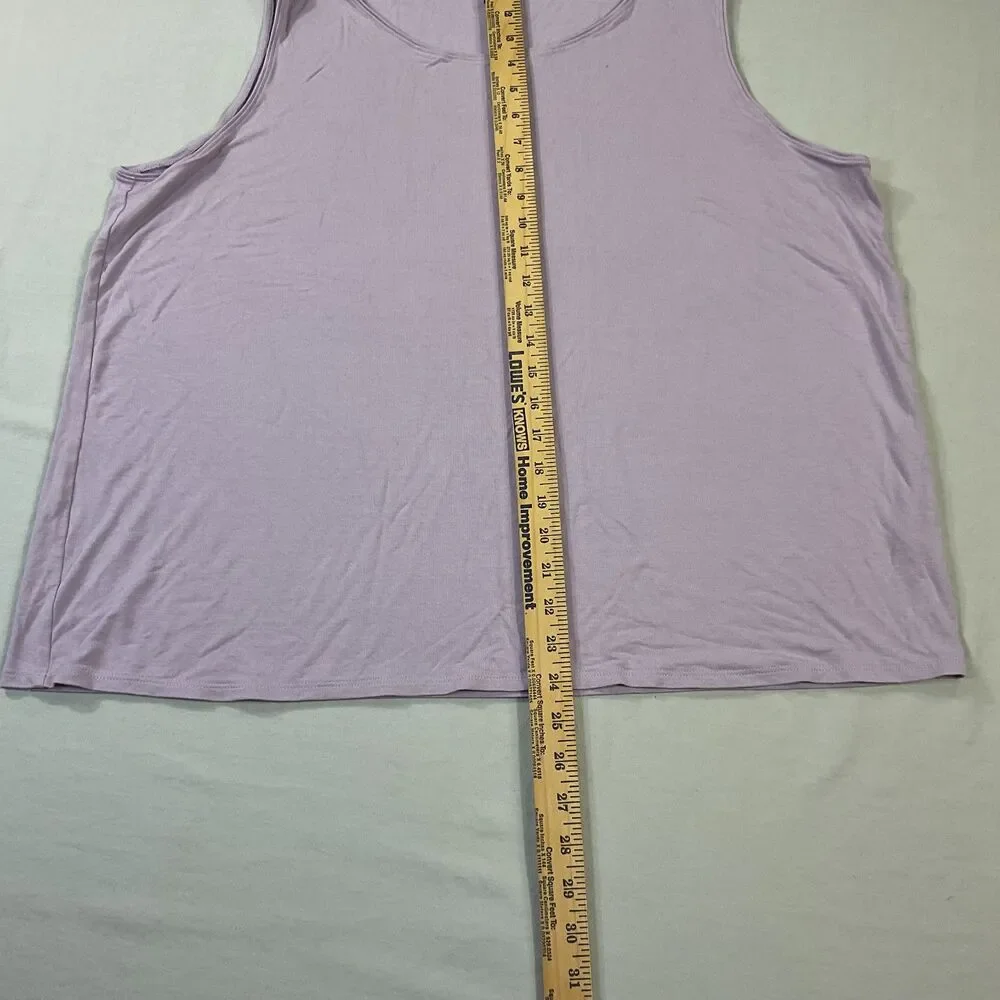 Eileen Fisher Women’s 2X Lavender Sleeveless Tank Top Scoop Neck Casual Stretch - Picture 6 of 7